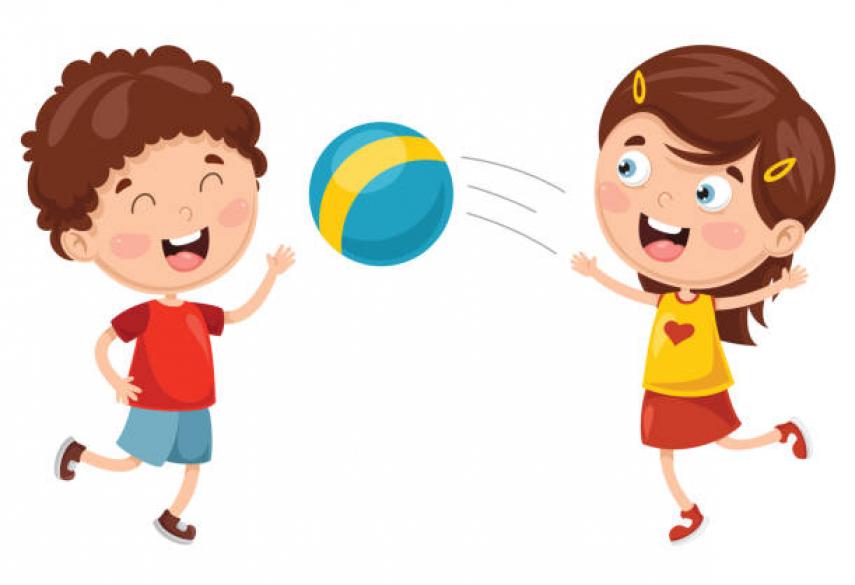 Its a ball. Дети кидают мяч друг другу. Ребенок бросает мяч. Векторные иллюстрации играющие дети. Дети играют в мяч рисунок.